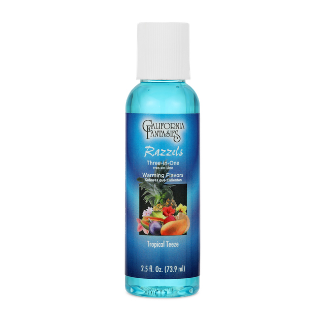California Fantasies - Razzels Warming Lubricant - Tropical Teeze - 2 Oz. Bottle - Lubricants, Creams & Glides