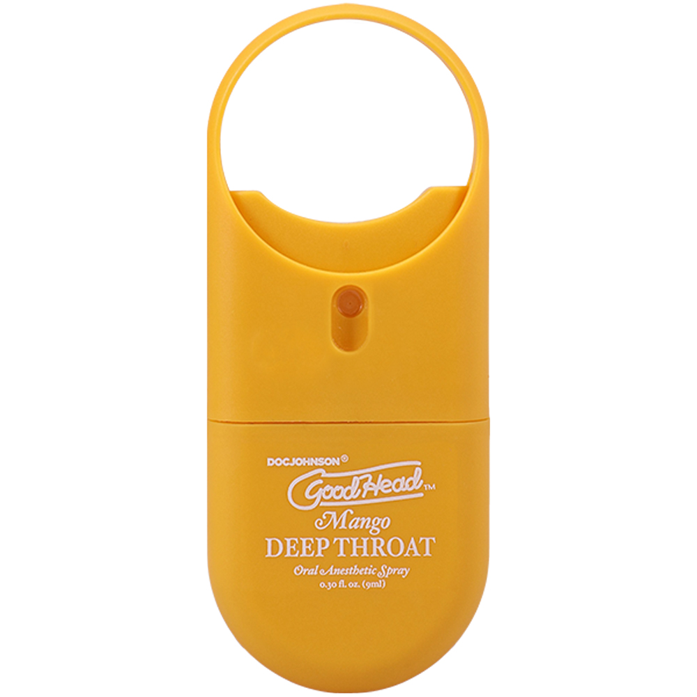 Doc Johnson - Goodhead Deep Throat Spray to Go Mango .30fl Oz - Lubricants, Creams & Glides - Liquid