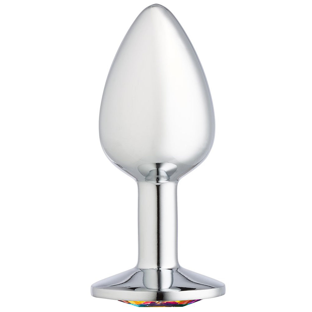Cloud 9 Novelties - Cloud 9 Novelties Gems Silver Chromed Anal Plug - Medium - Anal Toys & Stimulators