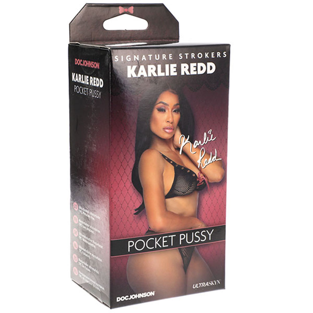 Doc Johnson - Signature Strokers - Celebrity Girls - Karlie Redd - Ultraskyn Pocket Pussy - Masturbation Aids for Males