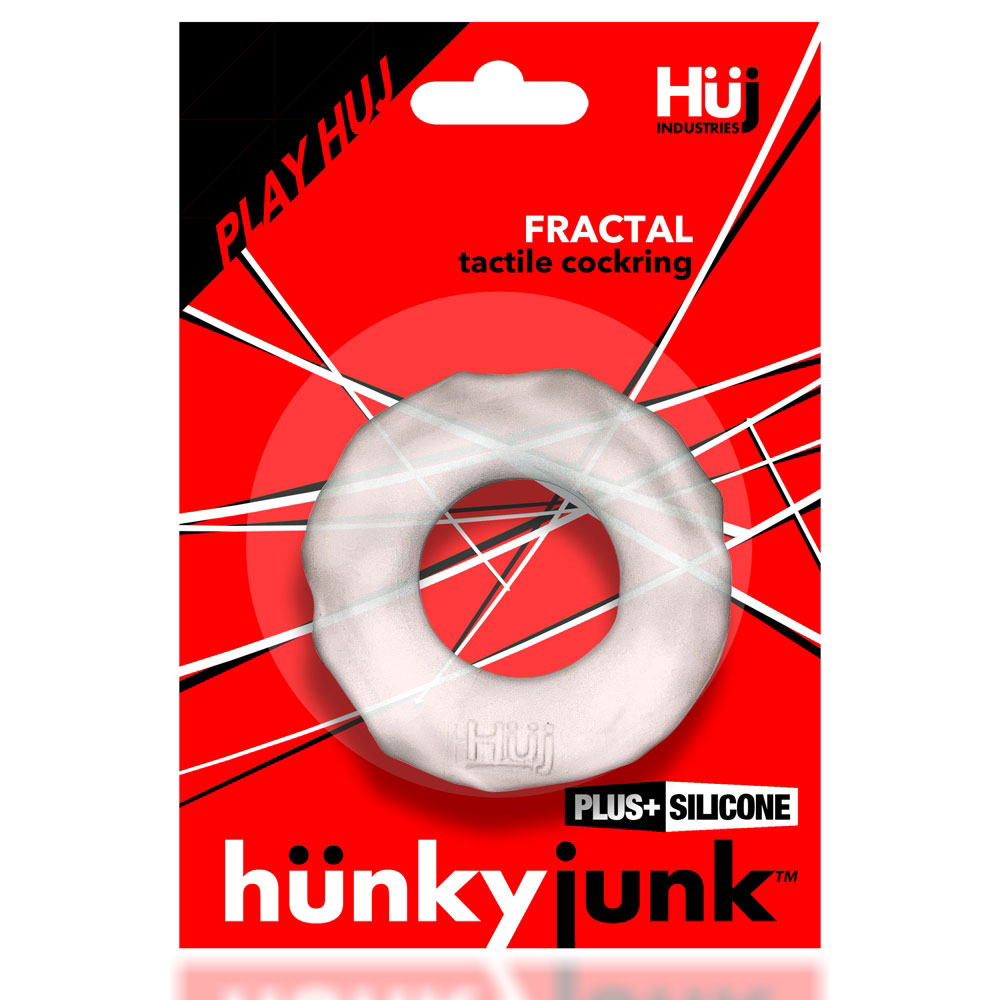 Oxballs - Hunkyjunk Fractal Tactile Cockring Clear Ice - Cockrings - TPE/TPR/Elastomers