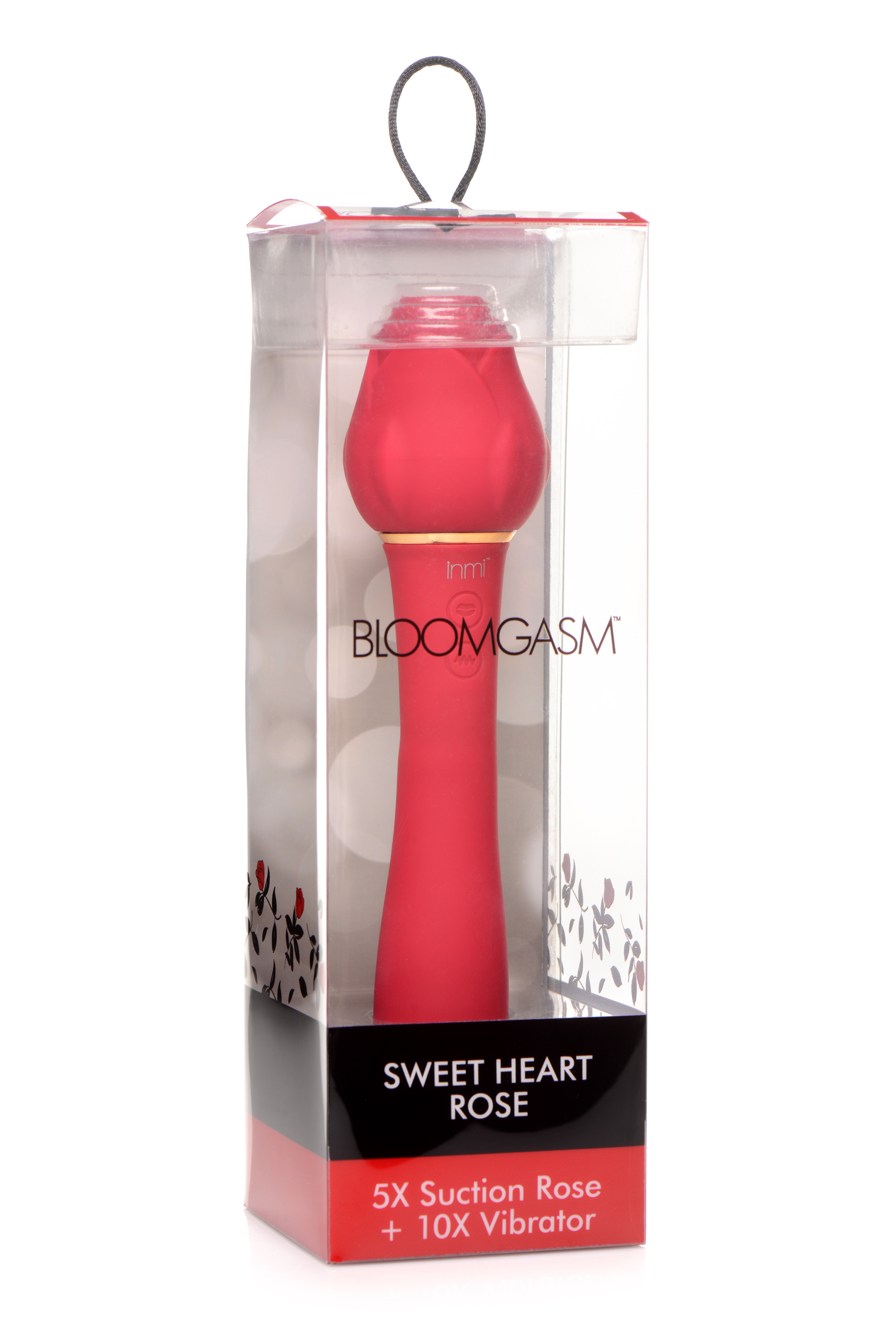 XR Brands - Bloomgasm - Sweet Heart Rose 5x Suction Rose and 10x Vibrator - Pink - Clit Stimulators