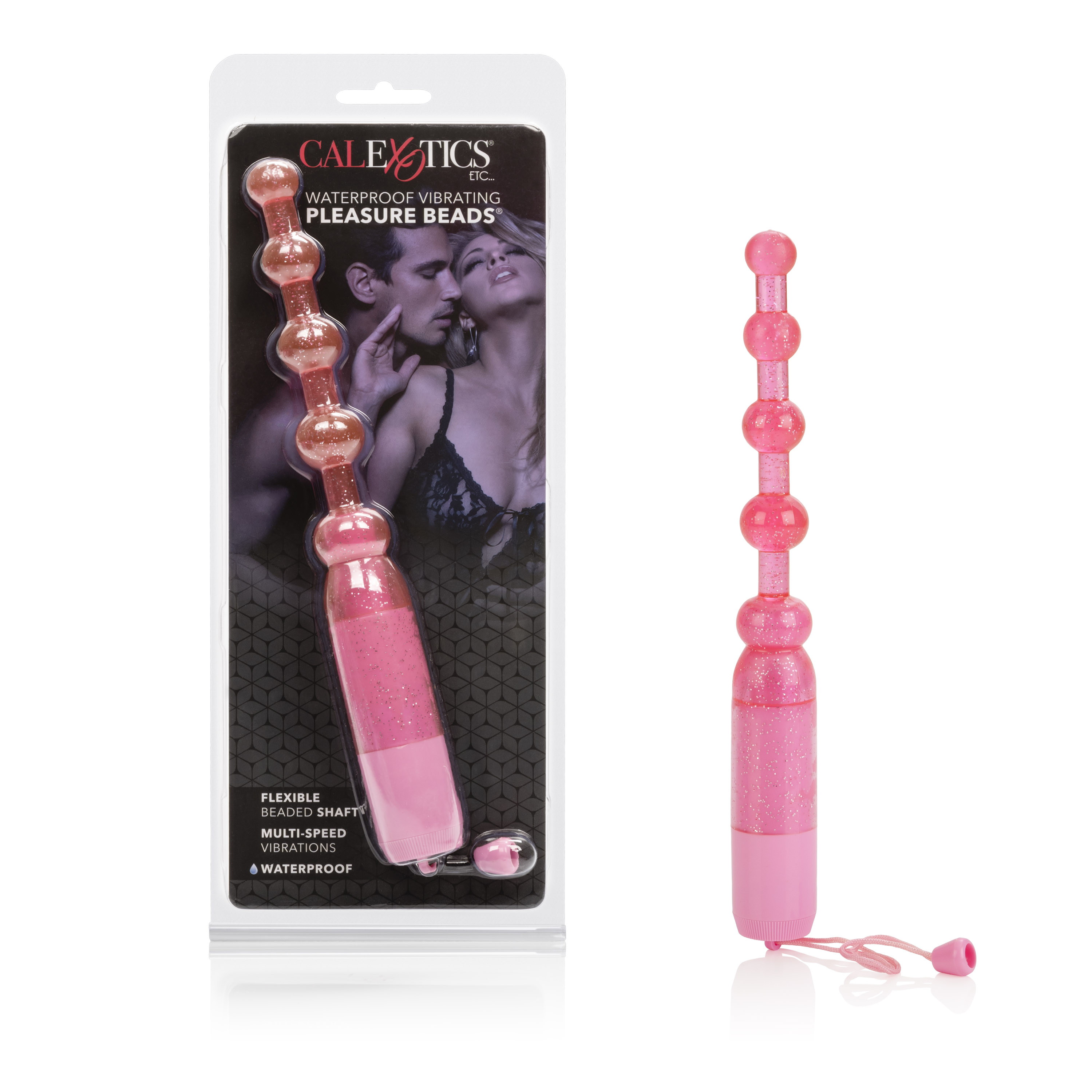 CalExotics - Vibrating Pleasure Beads - Pink - Anal Toys & Stimulators