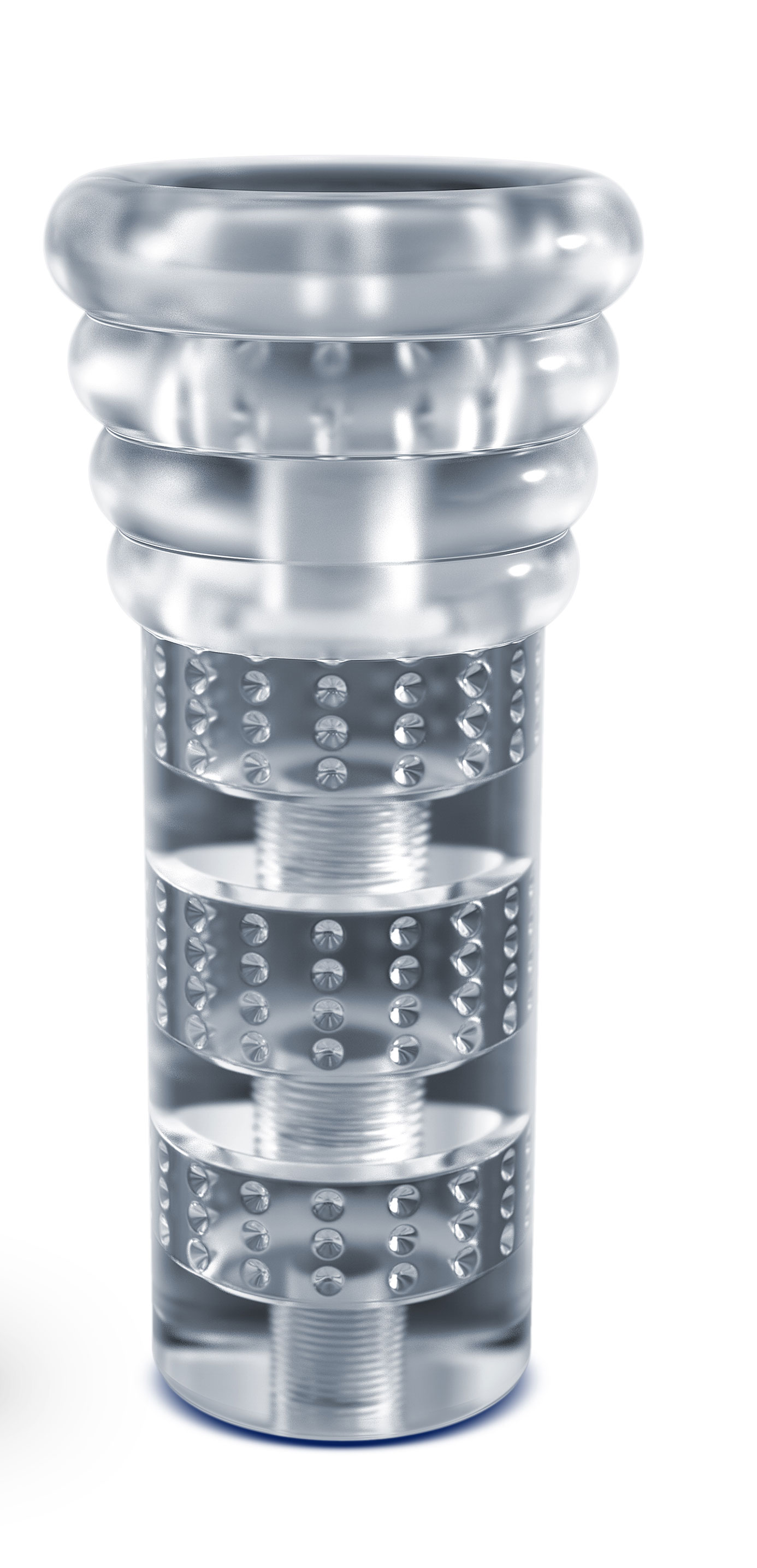 Blush - Rize - Luz - Glow in the Dark Self- Lubricating Stroker - Clear - Masturbation Aids for Males