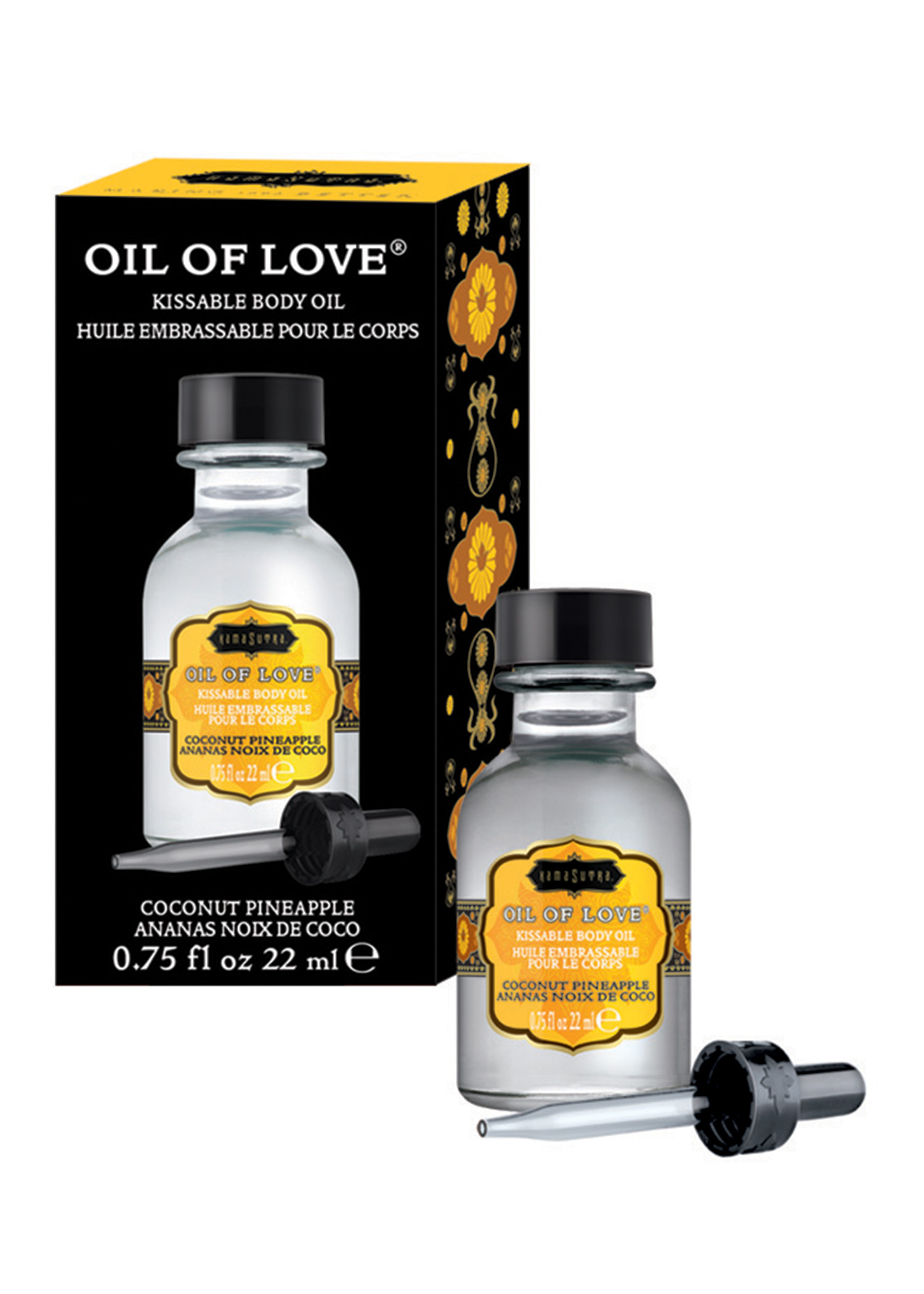 Kama Sutra - Oil of Love - Coconut Pineapple - 0.75 Fl. Oz. / 22 ml - Bath & Body