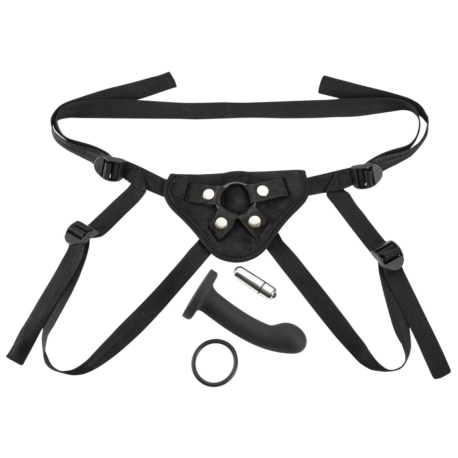 Cloud 9 Novelties - Strap on Harness Kit Black - Harnesses & Strap-Ons