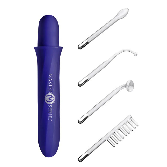 XR Brands - Elektrawand Rechargeable Violet Wand With Attachments Purple - Bondage & Fetish Toys