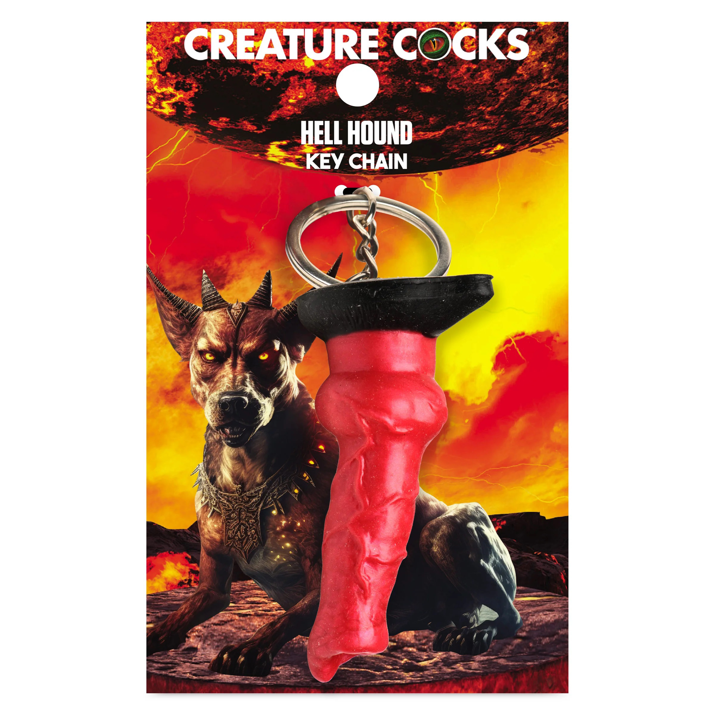 XR Brands - Hell Hound Keychain - Red - Gag Gifts & Novelties