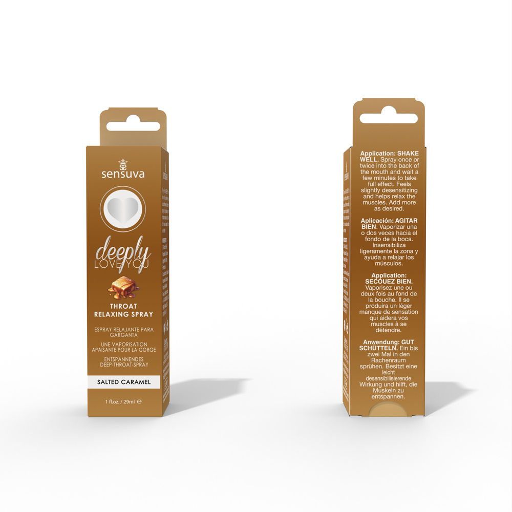 Sensuva - Deeply Love You Throat Relaxing Spray - Salted Caramel - 1 Fl. Oz. - Lubricants, Creams & Glides