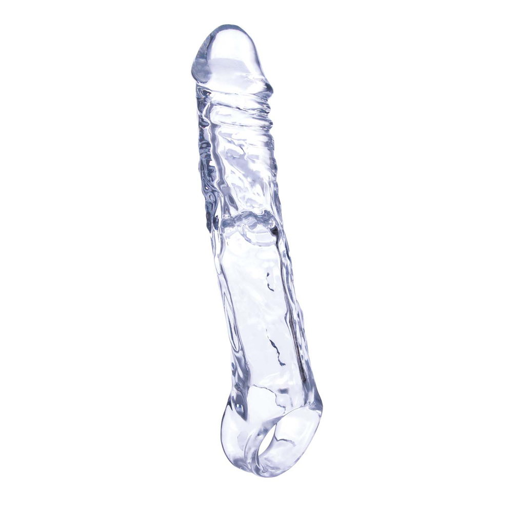 Nasstoys - Magic Penis Extender and Ball Strap 7.5" Clear - Penis Extension & Sleeves - TPE/TPR/Elastomers