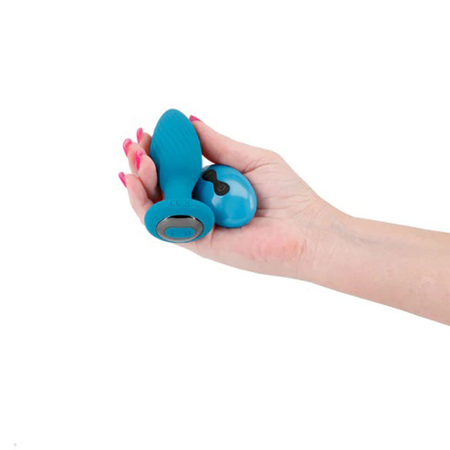 NS Novelties - INYA Alpine 2.0 Gyrating and Vibrating Plug with Remote Teal - Anal Toys & Stimulators - Silicone