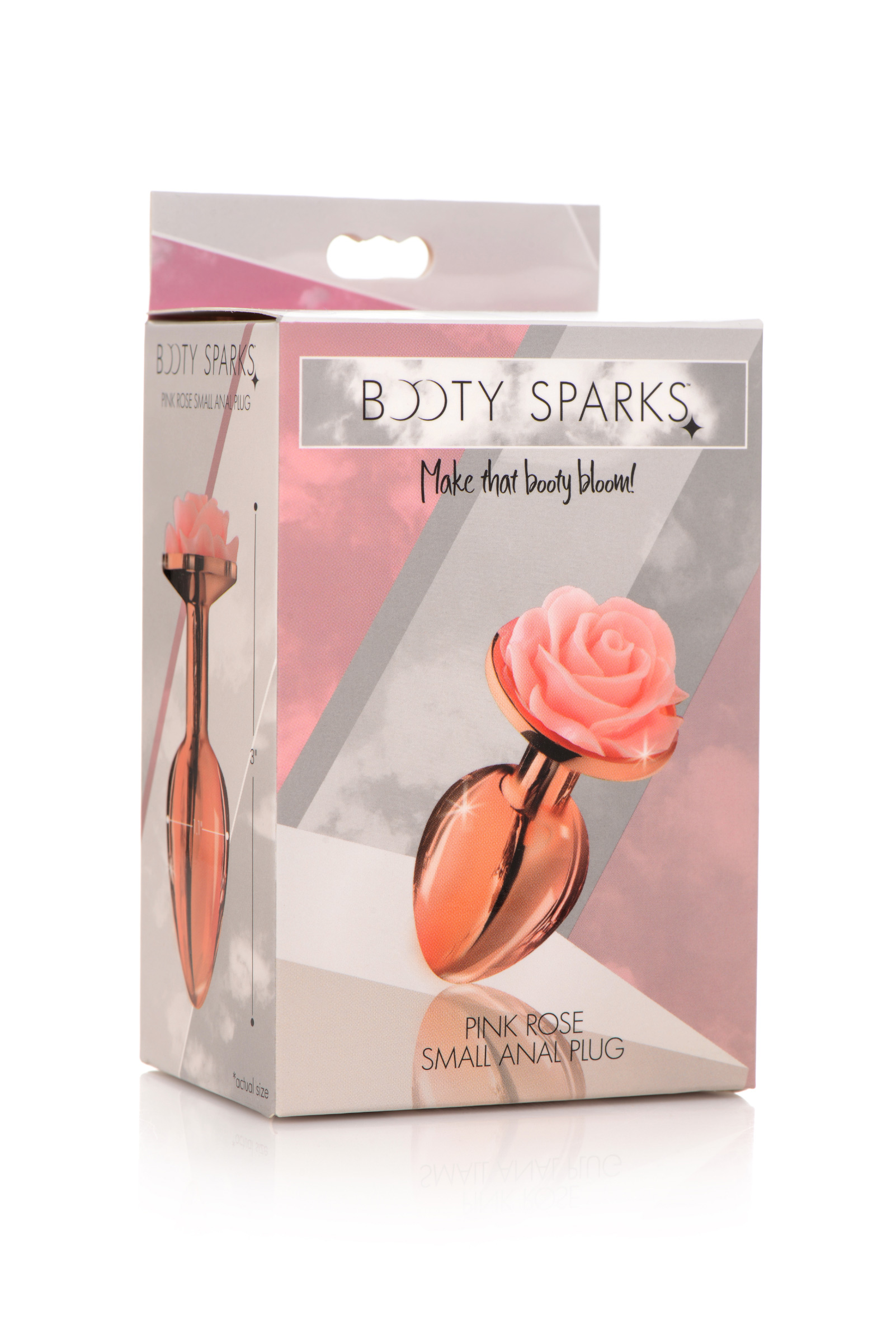 XR Brands - Pink Rose Gold Anal Plug - Small - Anal Toys & Stimulators