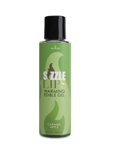 Sensuva - Sizzle Lips Warming Edible Gel - Caramel Apple - 4.2 Oz. - Edible