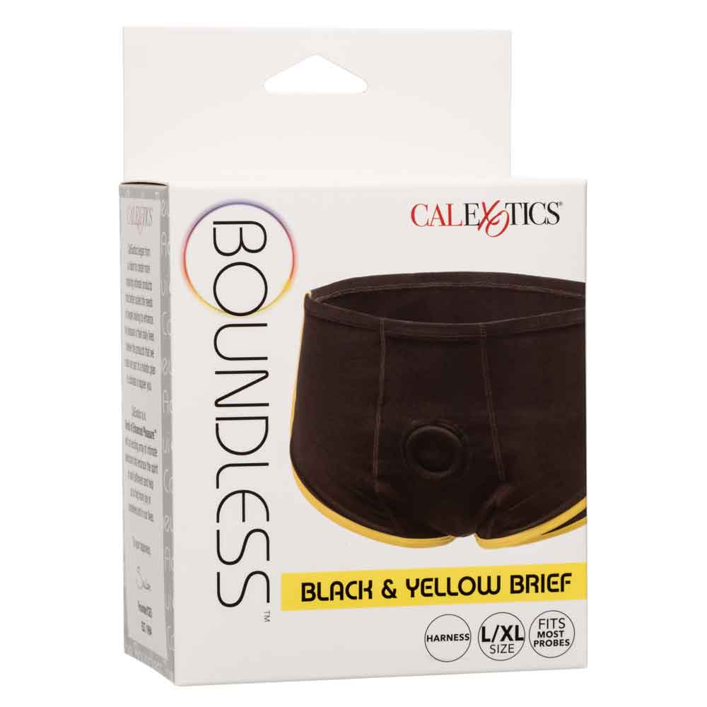 CalExotics - Boundless Black and Yellow Brief - Large/xlarge - Black/yellow - Harnesses & Strap-Ons