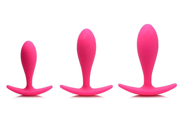 Curve Novelties - Curve Toys Gossip Rump Bumpers 3-Piece Silicone Anal Training Set Magenta - Anal Toys & Stimulators - Silicone