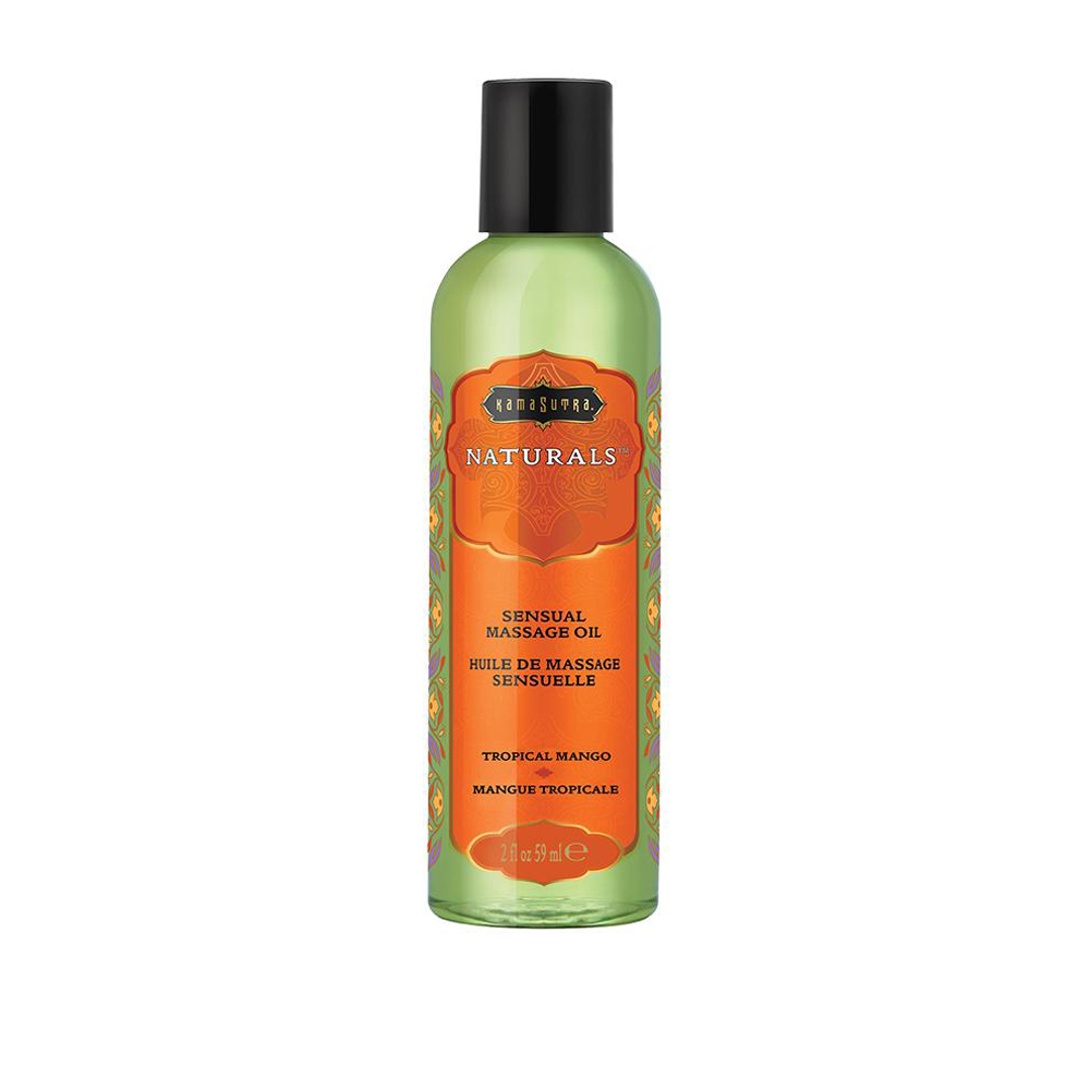 Kama Sutra - Naturals Massage Oil - Tropical Mango - 2 Fl Oz (59 ml) - Bath & Body
