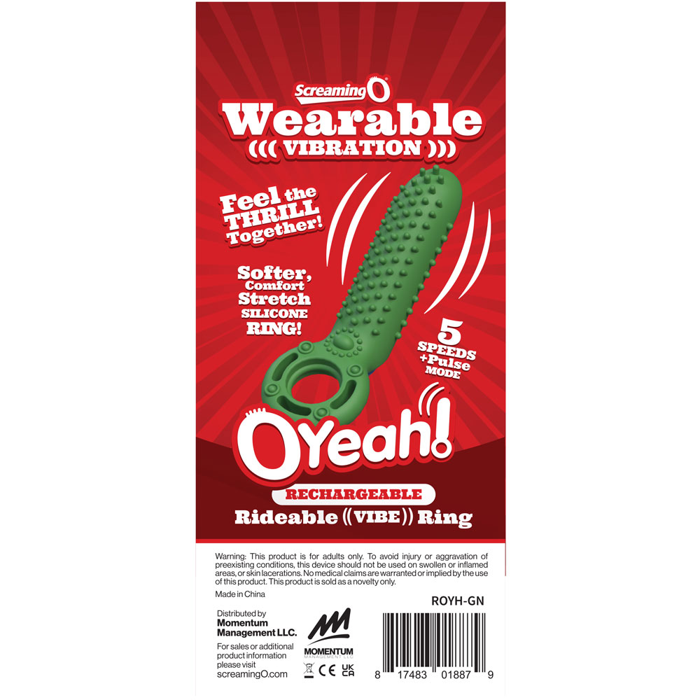 Screaming O - Screaming O Rechargeable O Yeah Silicone Green - Vibrators