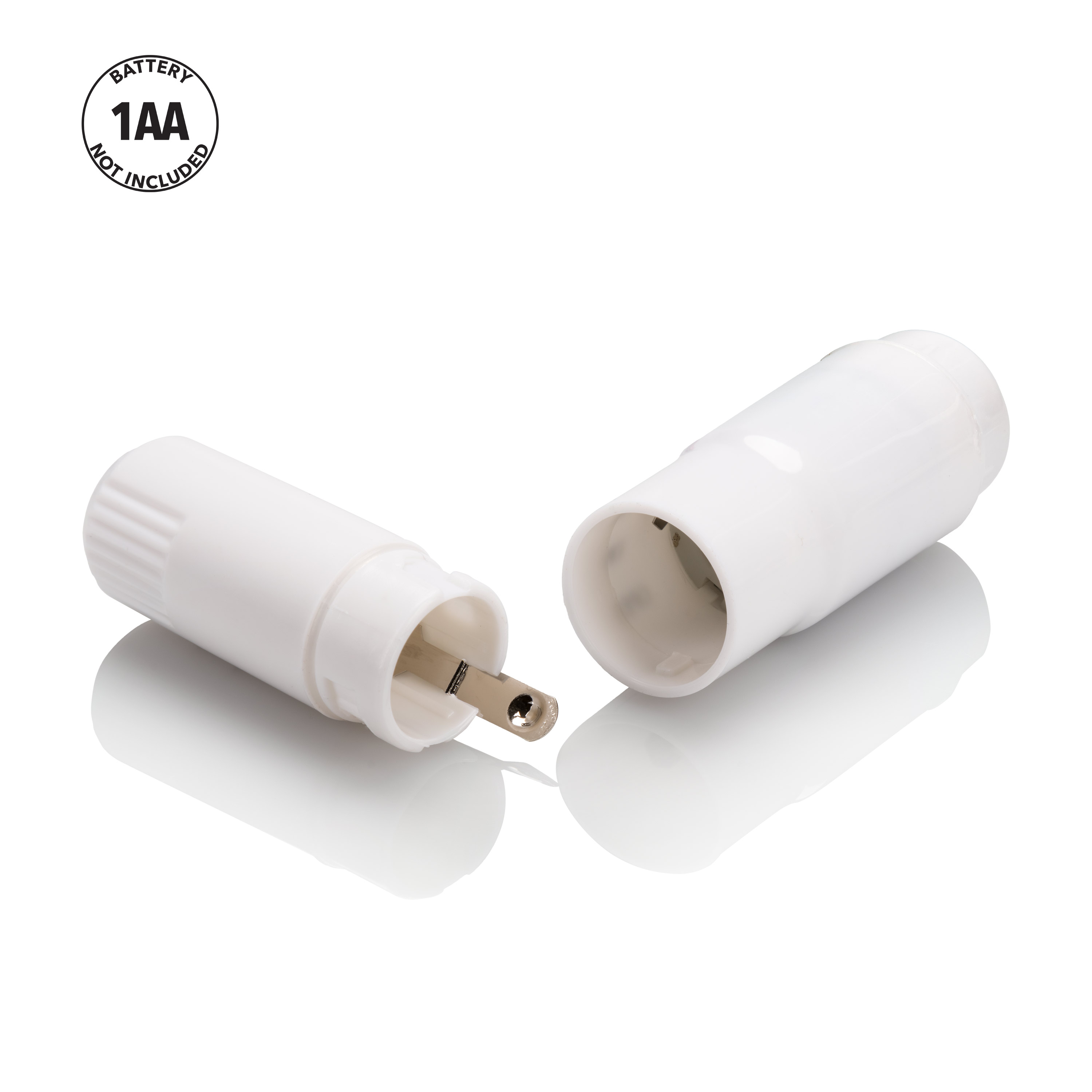 CalExotics - Compact Waterproof Personal Travel Massager With 4 Tips - White - Clit Stimulators