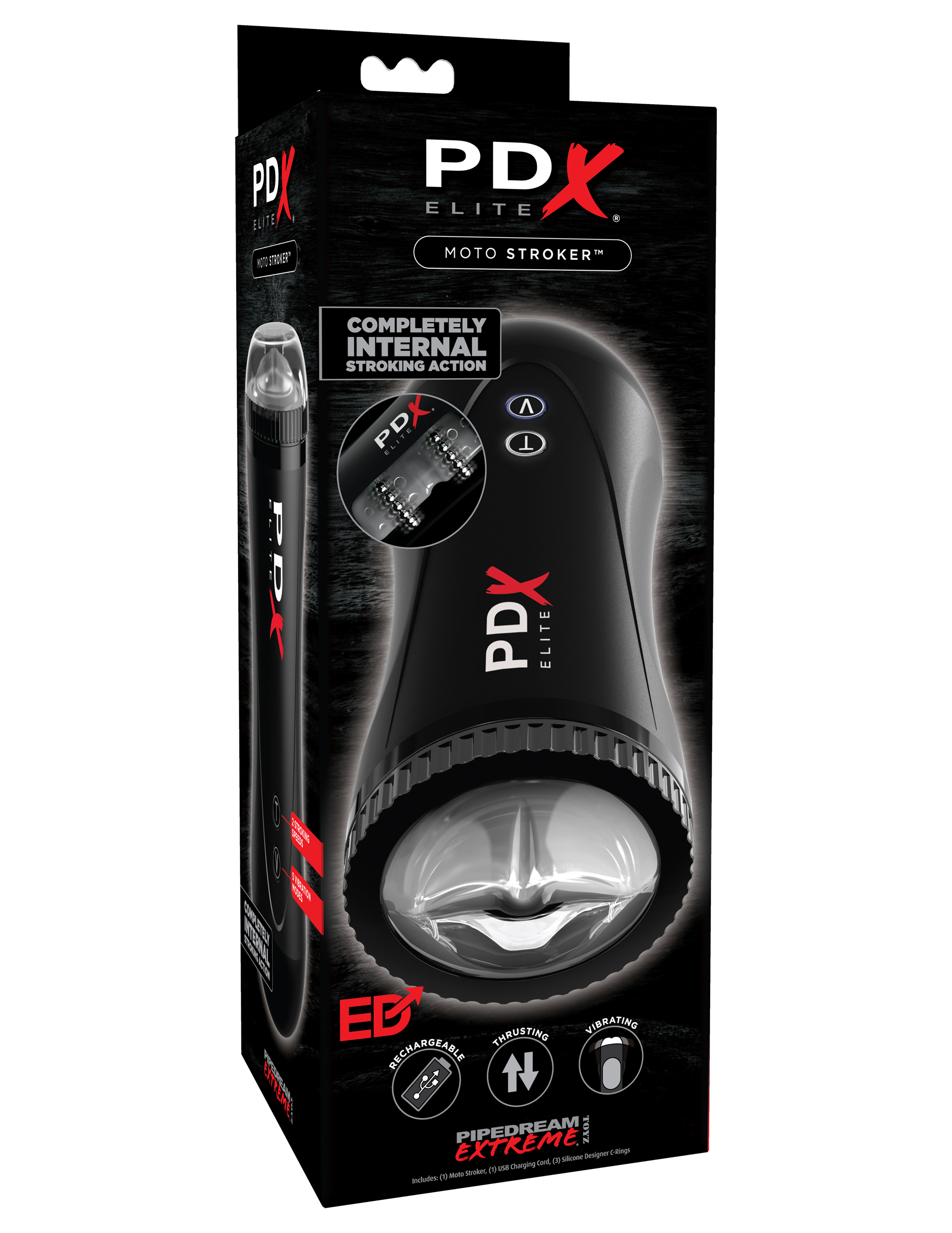 Pipedream - Pdx Elite Moto Stroker - Eco-Friendly