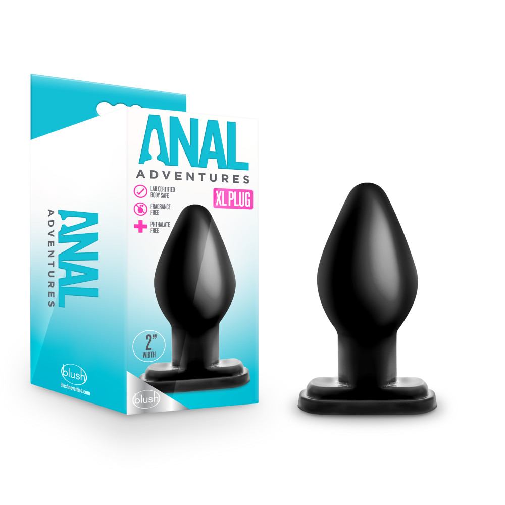 Blush - Anal Adventures - XL Plug - Black - Anal Toys & Stimulators