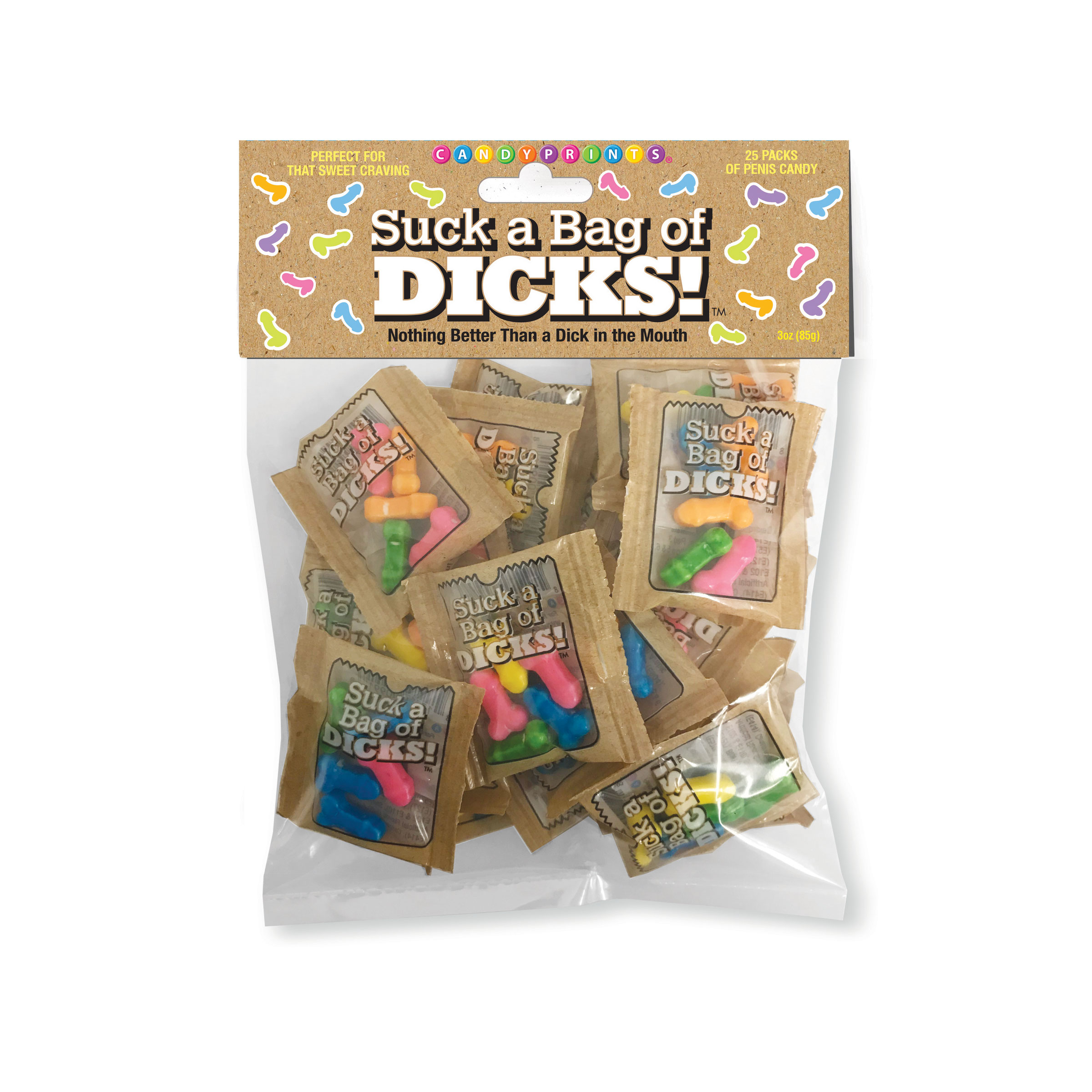 Little Genie - Suck a Bag of Dicks! 25 Individual Fun Size Packages - Party Supplies