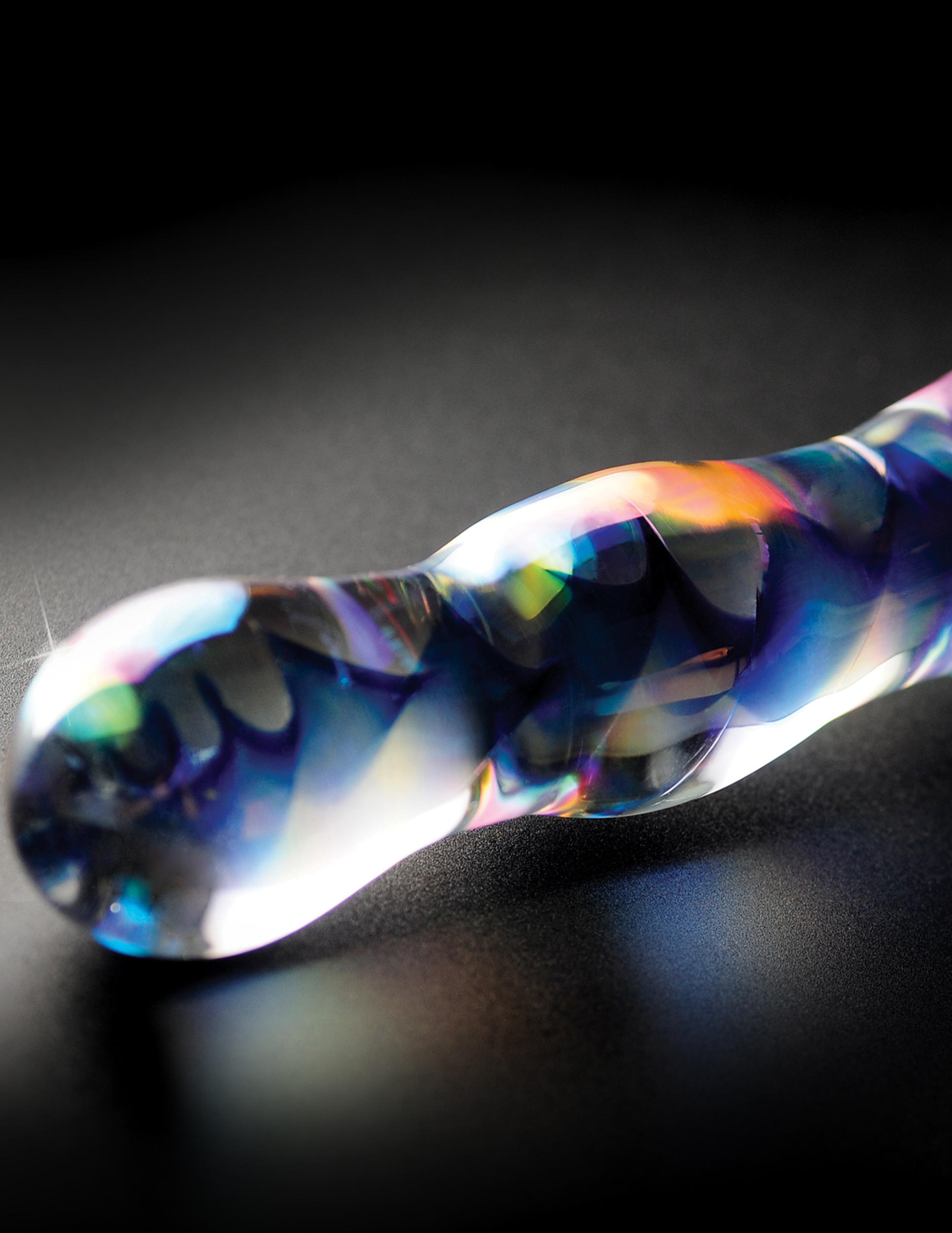 Pipedream - Icicles No. 8 Wavy 7 in. Glass Dildo Blue/Clear - Dildos - Glass