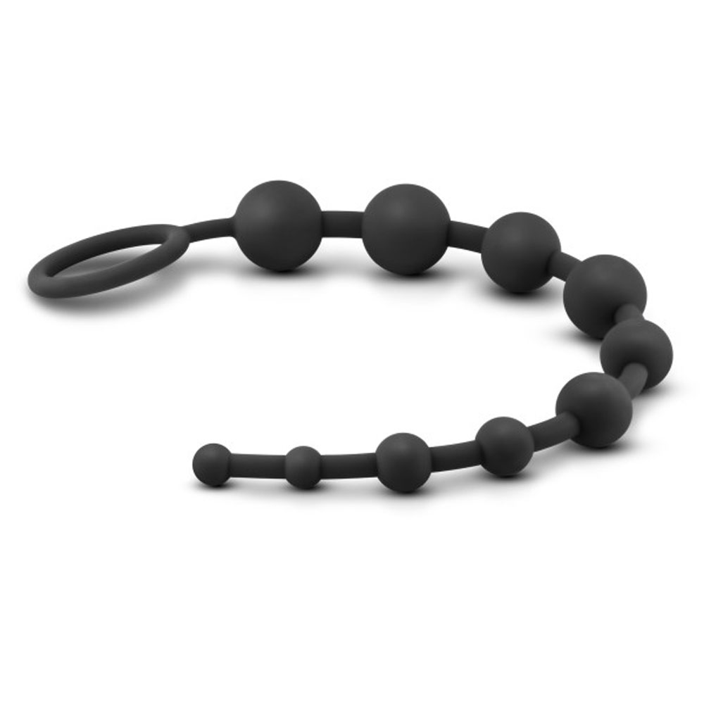 Blush - Anal Adventures - Platinum - Silicone 10 Anal Beads - Black - Anal Toys & Stimulators