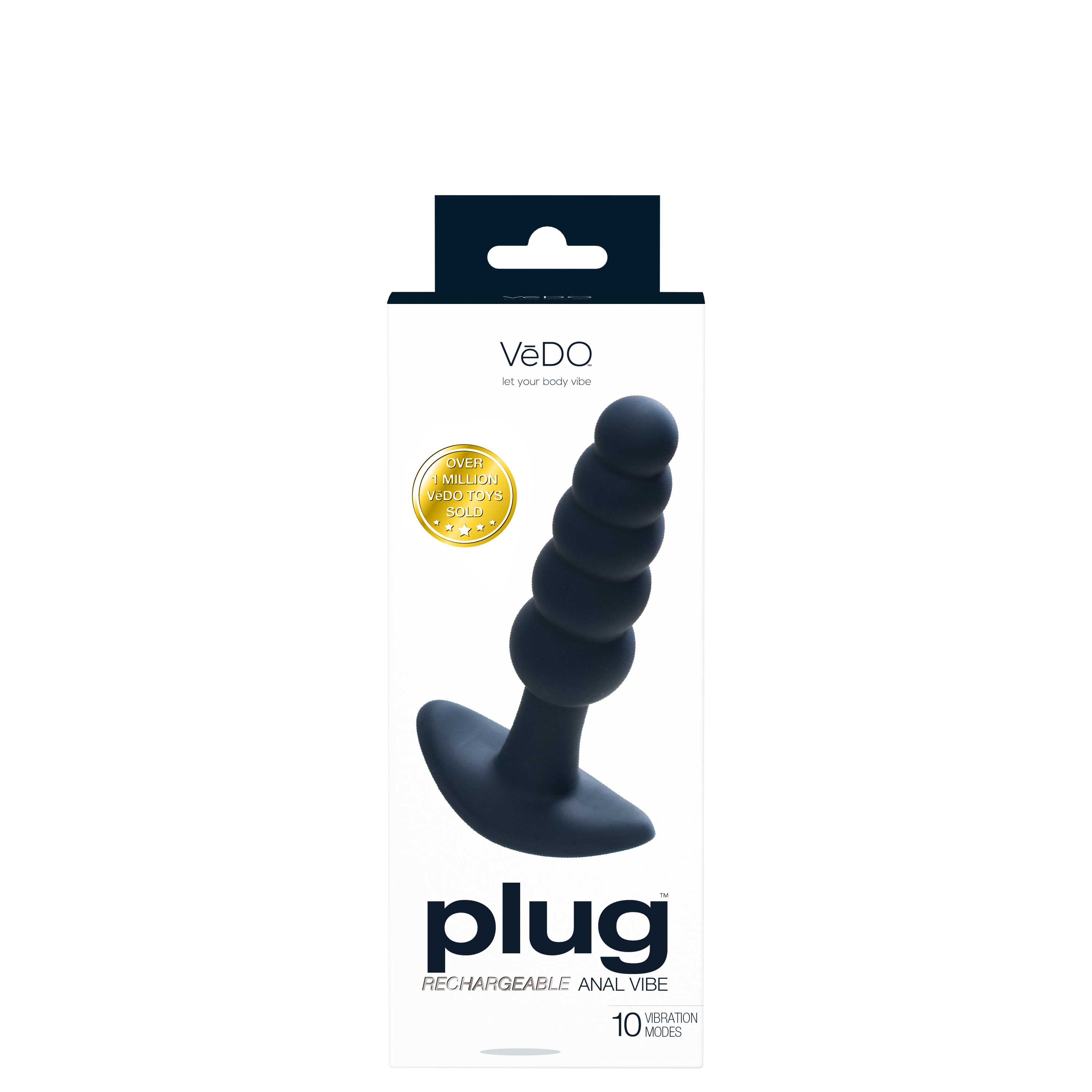 VeDO - Plug Rechargeable Anal Vibe - Black Pearl - Anal Toys & Stimulators