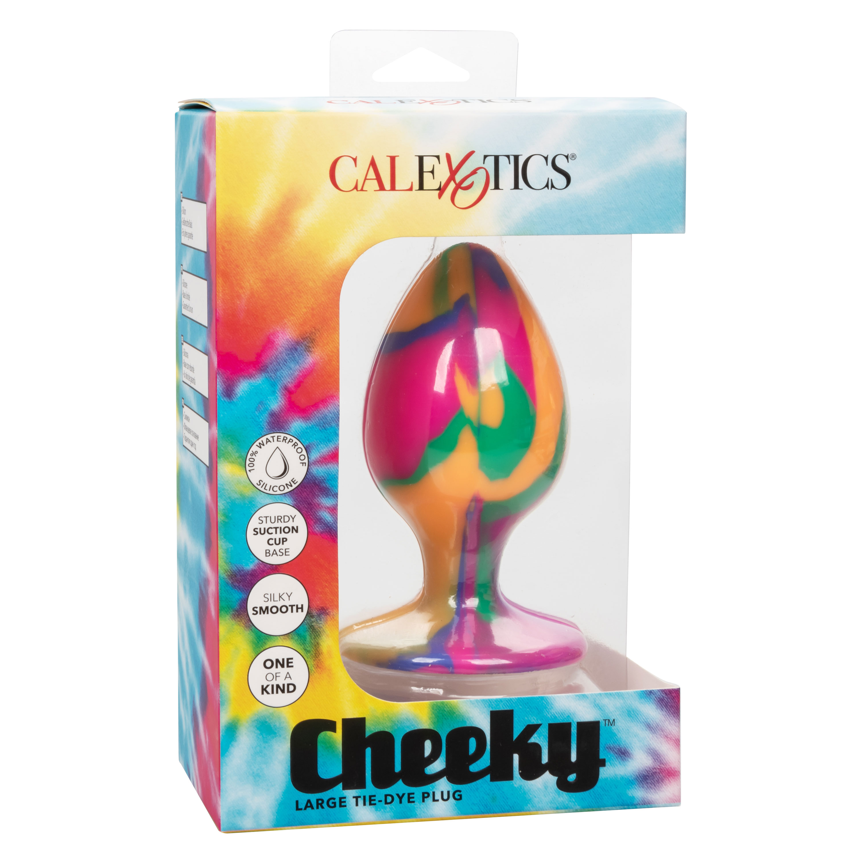 CalExotics - Cheeky Large Tie-Dye Plug - Anal Toys & Stimulators