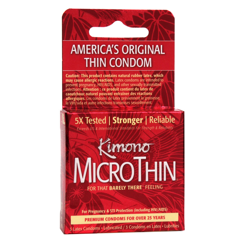 Paradise Marketing - Kimono Microthin Ultra Thin - 3 Pack - Condoms