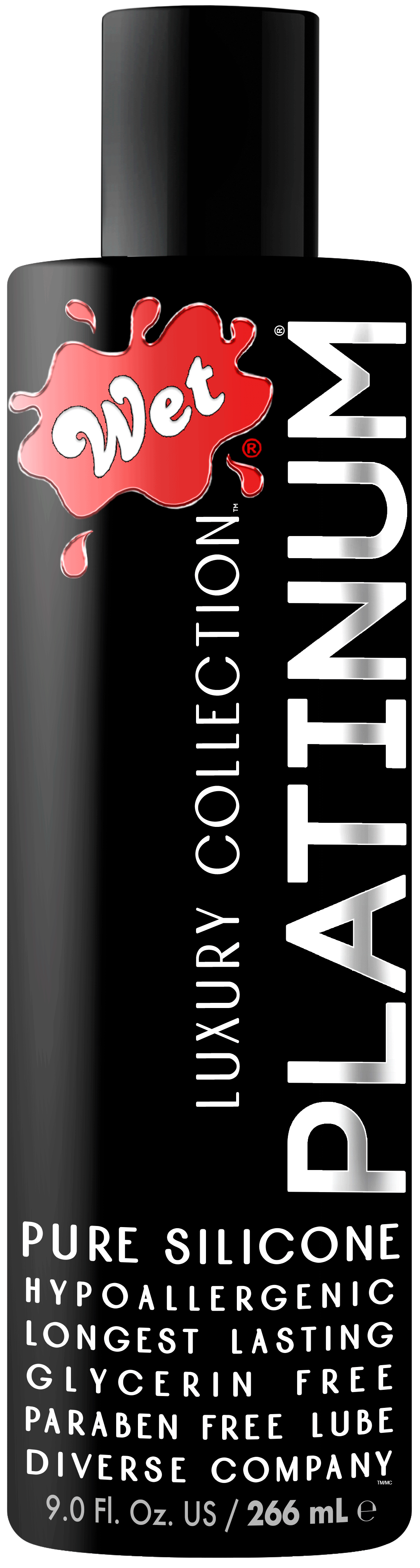 Wet - Wet Platinum Luxury Silicone Lubricant - 9 Fl. Oz. - Lubricants, Creams & Glides