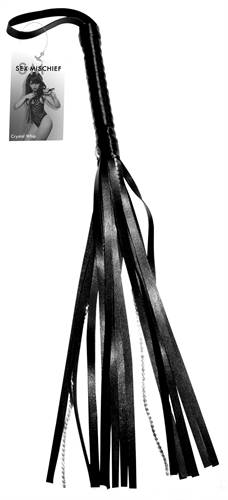 Sportsheets - Sex and Mischief Crystal Whip - Black - Bondage & Fetish Toys