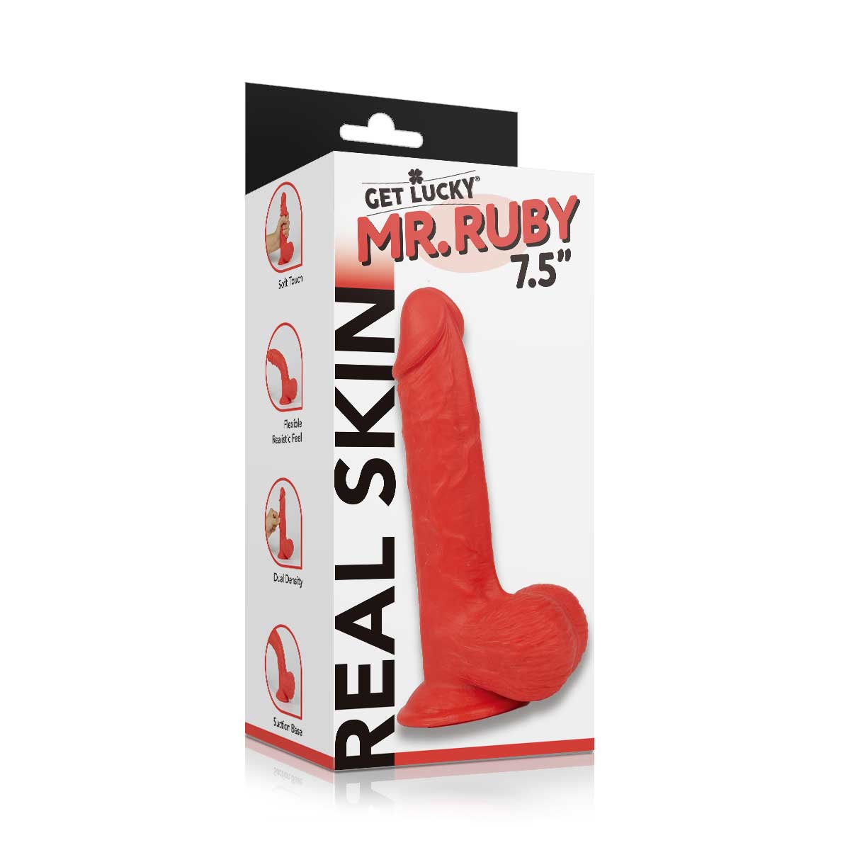 Viben - Real Skin Mr. Ruby 7.5" Dual Layer Dildo - Dildos