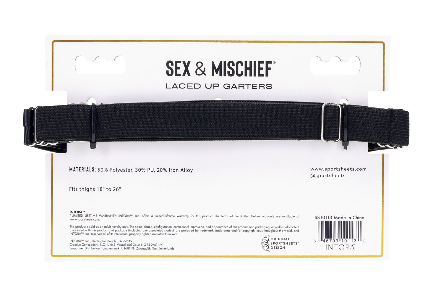 Sportsheets - Sportsheets Sex & Mischief Laced Up Garters - Bondage & Fetish Toys
