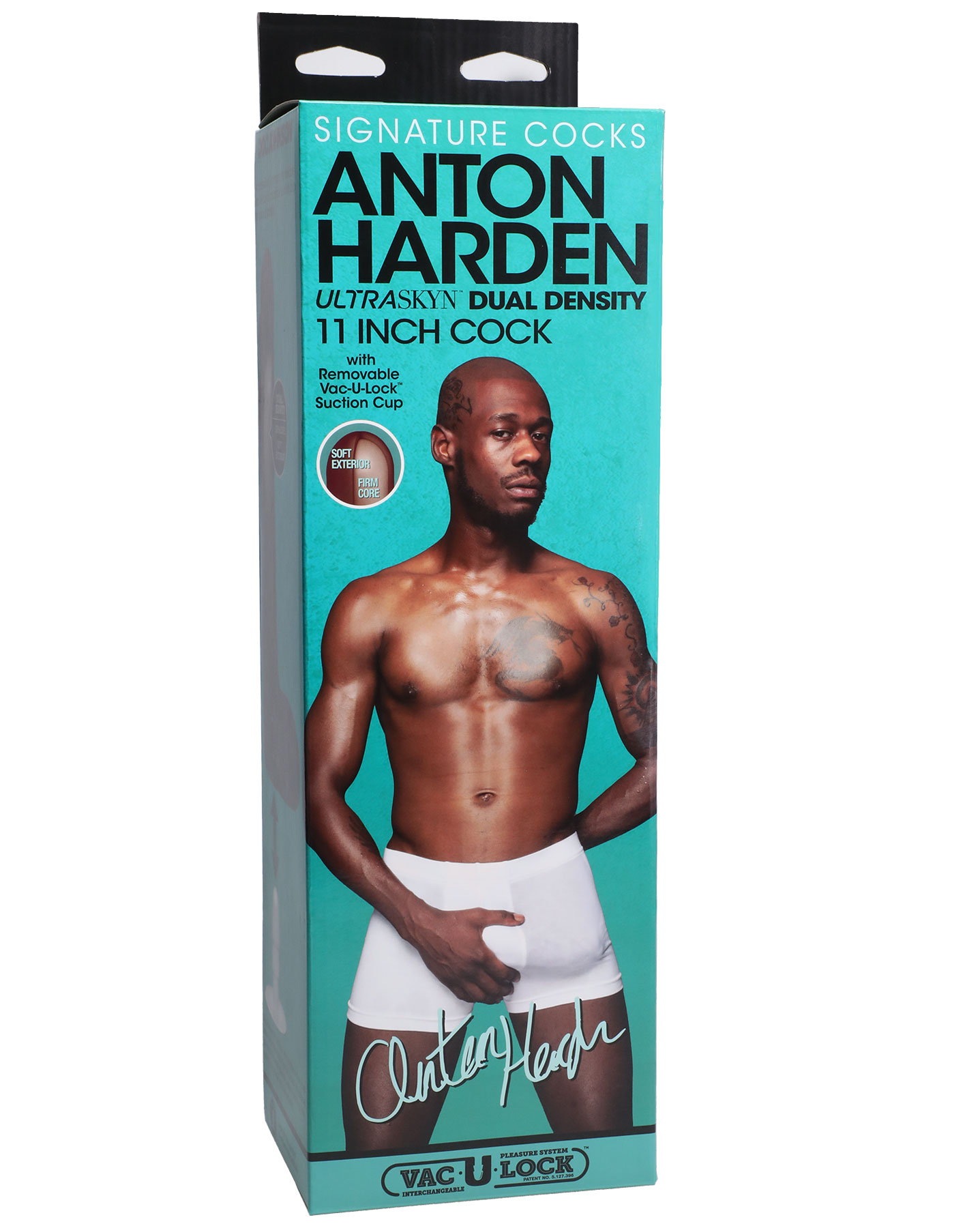 Doc Johnson - Signature Cocks - Anton Harden - 11 Inch Ultraskyn Cock With Removable Vac-U-Lock Suction Cup - Dildos