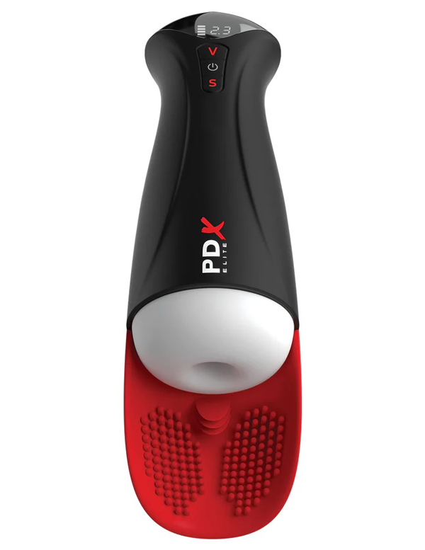 Pipedream - Pdx Elite Fap-O-Matic Pro XL - White/red - Masturbation Aids for Males - TPE/TPR/Elastomers