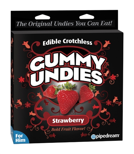Pipedream - Gummy Undies - for Him - Strawberry - Edible