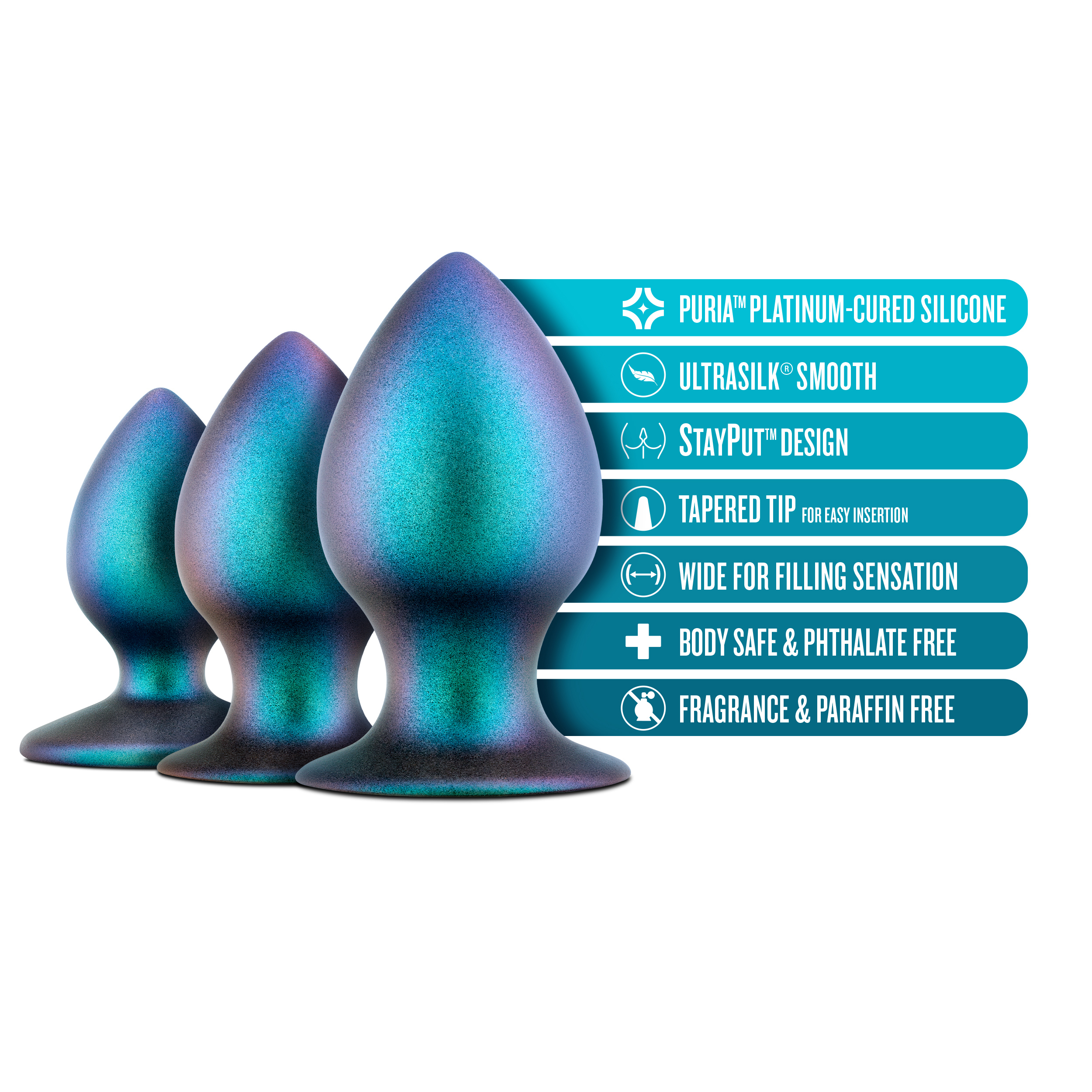 Blush - Anal Adventures Matrix Metaverse Plug Kit Dark Millenia - Anal Toys & Stimulators - Silicone