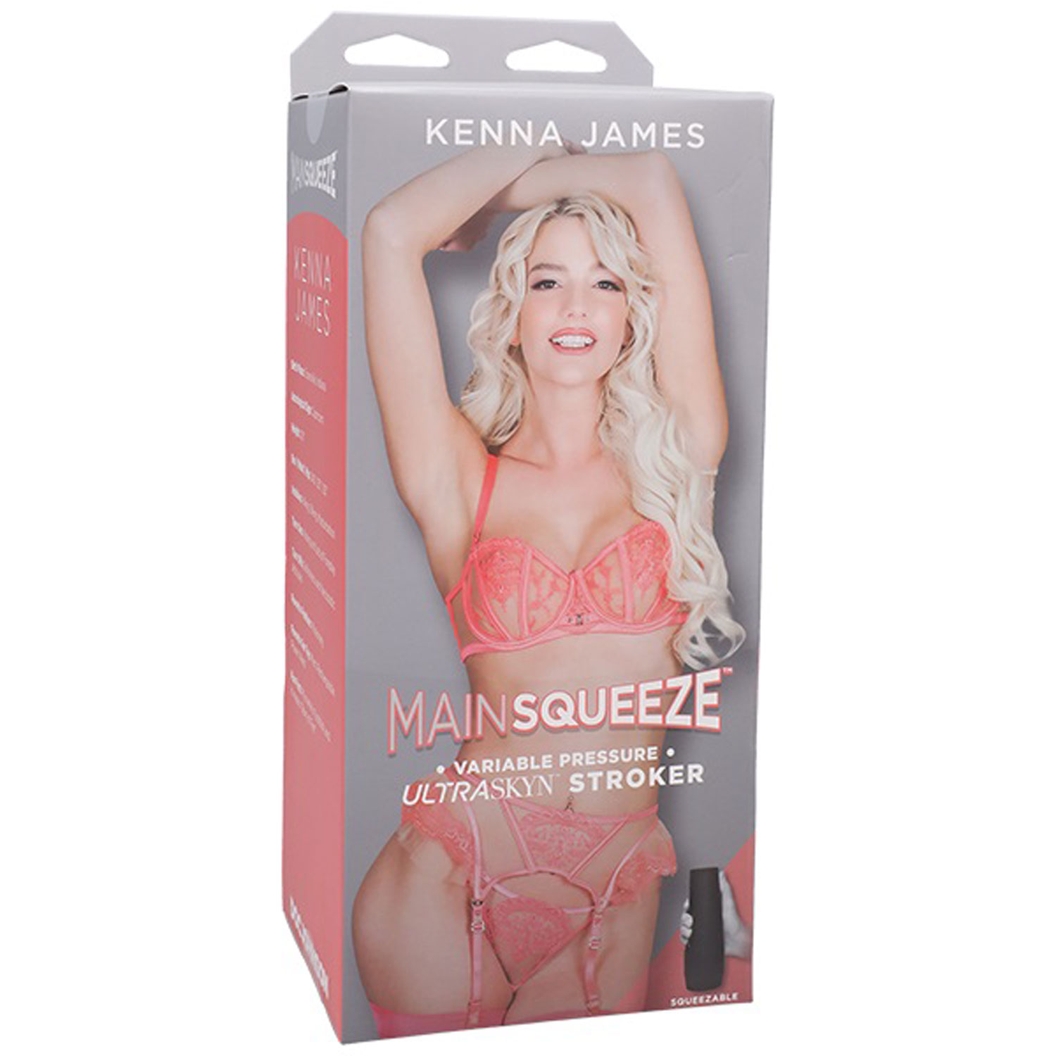 Doc Johnson - Main Squeeze Kenna James ULTRASKYN Stroker Pussy Vanilla - Masturbation Aids for Males - TPE/TPR/Elastomers