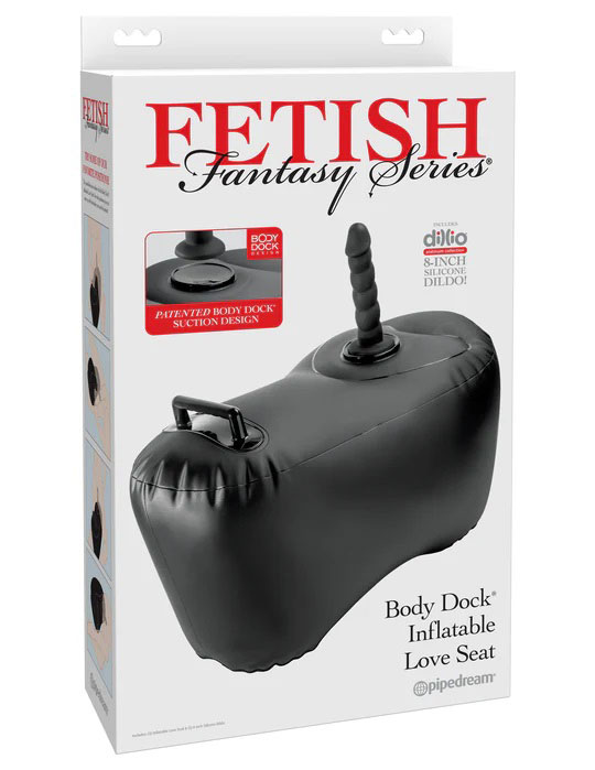 Pipedream - Fetish Fantasy Series Body Dock Inflatable Love Ball - Black - Bedroom Play Gear