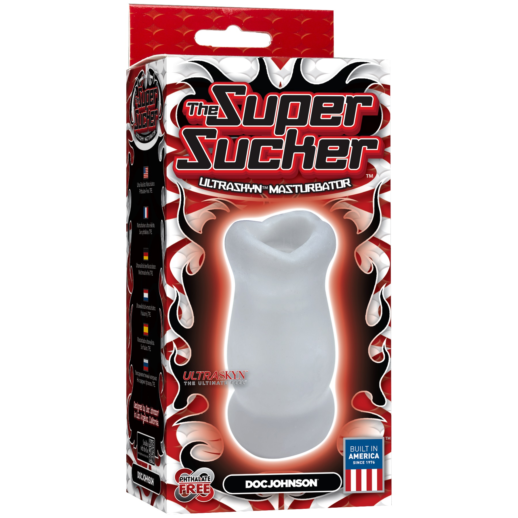 Doc Johnson - The Super Sucker Ultraskyn Masturbator - Clear - Masturbation Aids for Males
