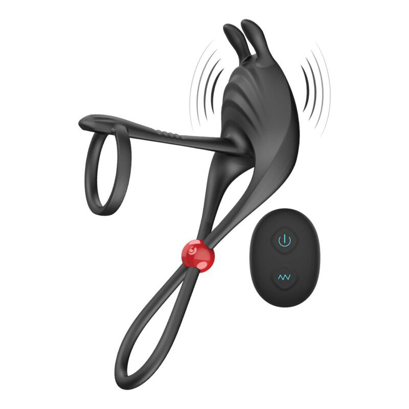 Nasstoys - Cockpower Remote Control Cockring and Ball Cinch - Black - Cockrings