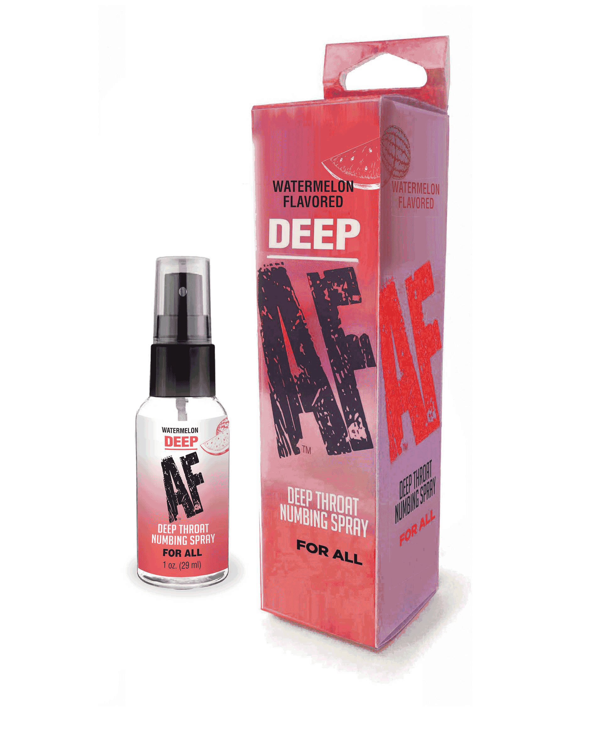 Little Genie - Deep AF Watermelon Flavored Deep Throat Numbing Spray 1 oz. - Supplements & Enhancers - Liquid