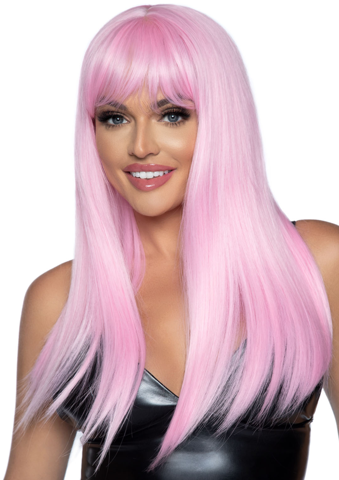 Leg Avenue - 24 Inch Long Straight Bang Wig Pink - Holiday Items
