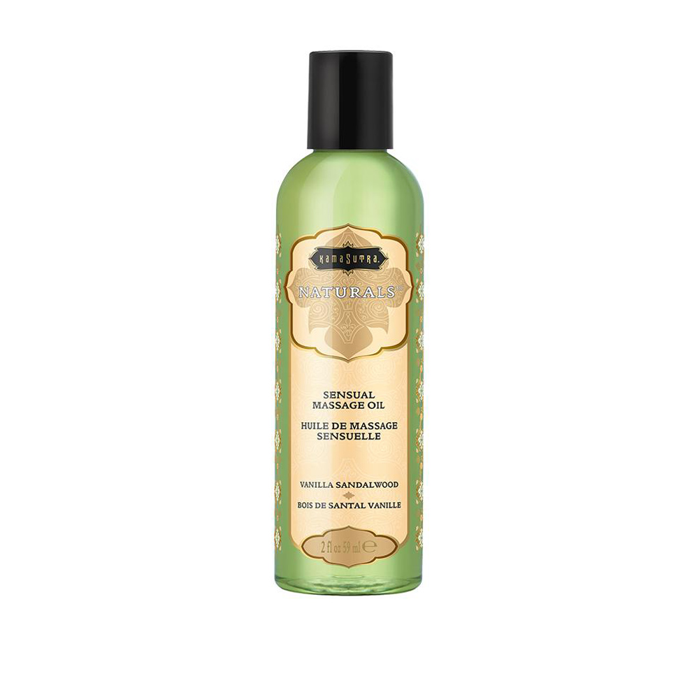 Kama Sutra - Naturals Massage Oil - Vanilla Sandalwood - 2 Fl Oz (59 ml) - Bath & Body