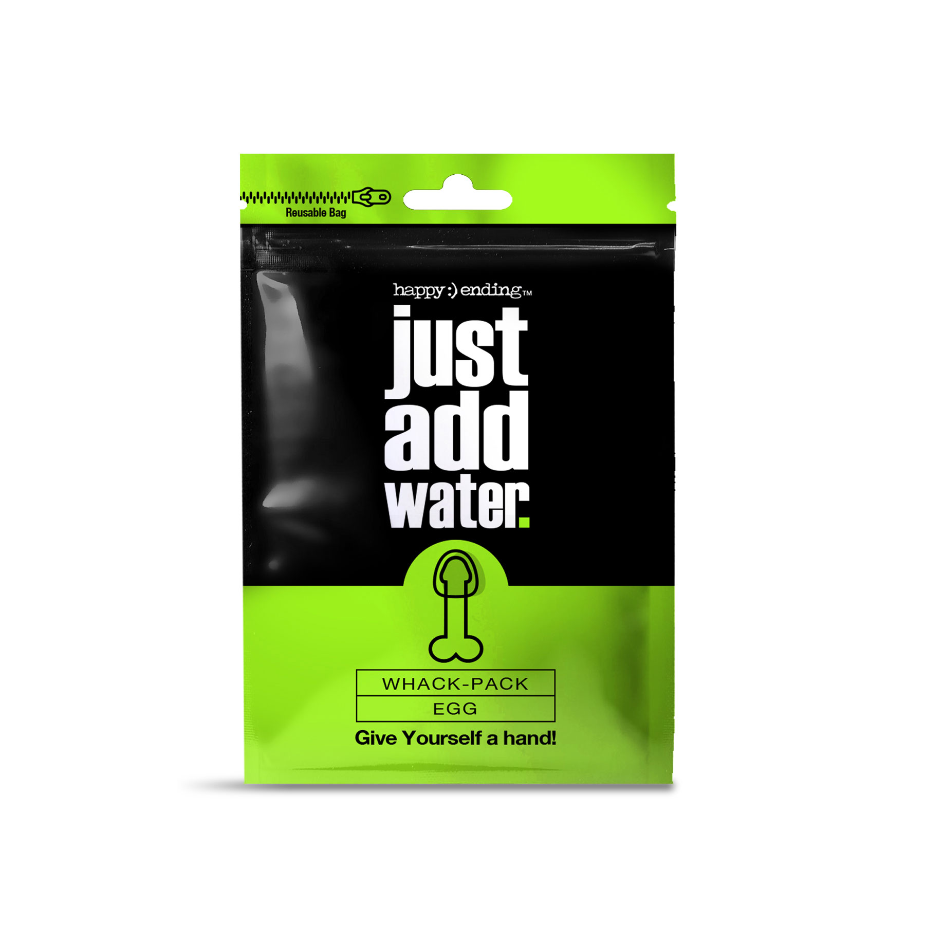 Global Novelties - Happy Ending Just Add Water Self-Lubricating Whack Pack - Egg - Masturbation Aids for Males - TPE/TPR/Elastomers