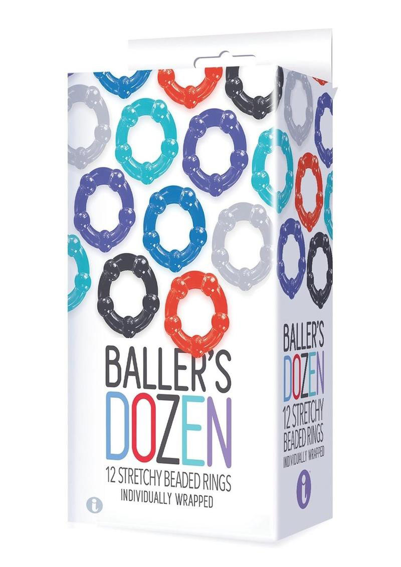 Icon Brands - The 9's - Baller Dozen Beaded - 12 Pc Cock Ring Set - Cockrings