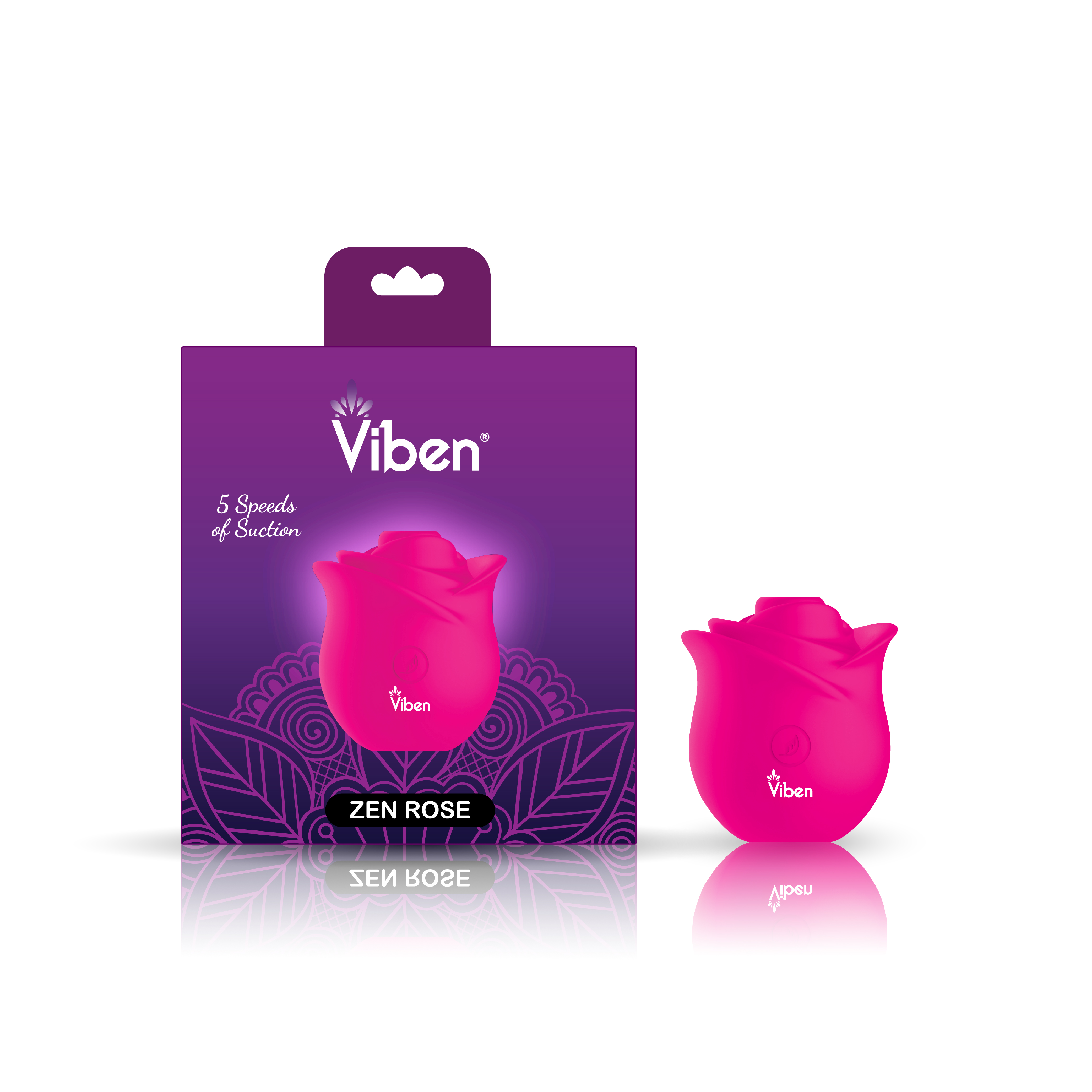 Viben - Zen Rose - Hot Pink - Clit Stimulators