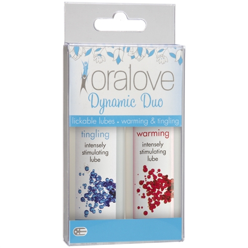 Doc Johnson - Oral Love Dynamic Duo - Warming and Tingling - Lubricants, Creams & Glides