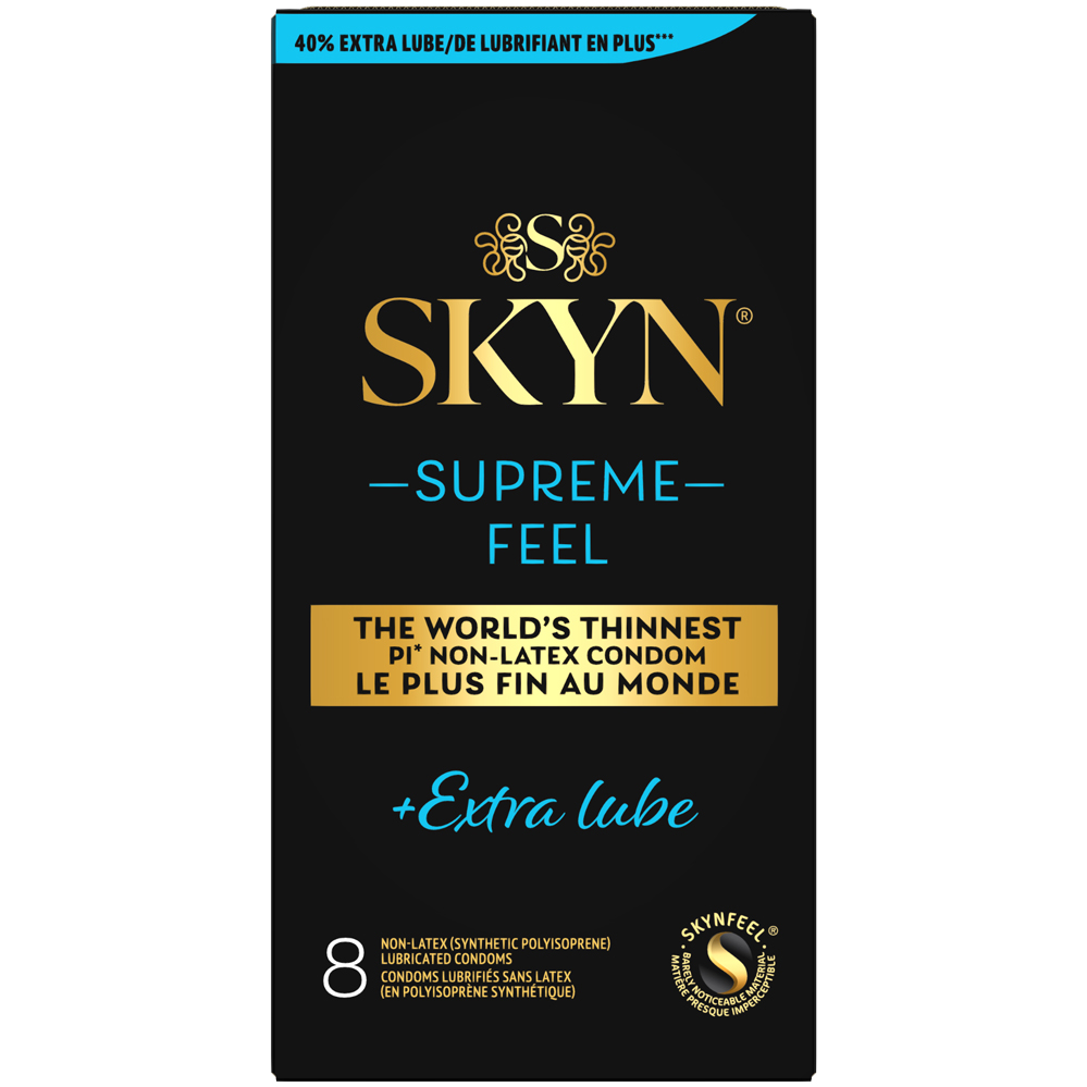 Paradise Marketing - Skyn Supreme Feel Extra Lube Condoms 8pk - Condoms